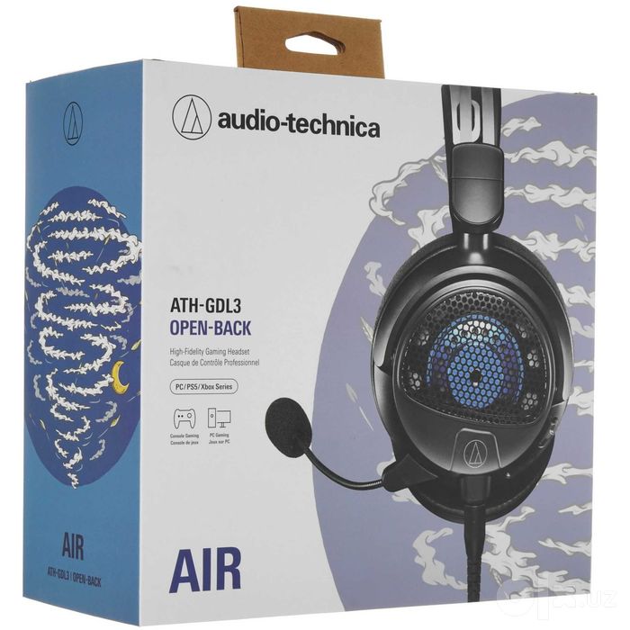 - Игровая полноразмерная открытая гарнитура Audio-Technica ATH-GDL3BK