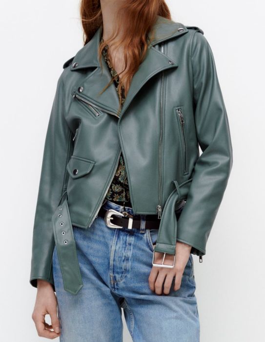 Кожаная куртка Zara