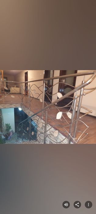 Balustrada din inox si lemn