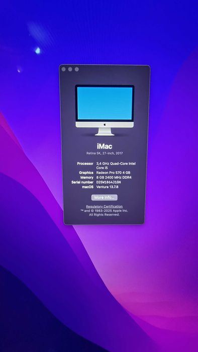 IMac Retina 5k 27-inch, 2017