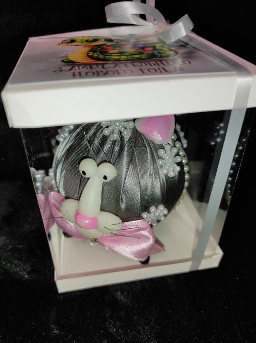 Ёлочная игрушка котик