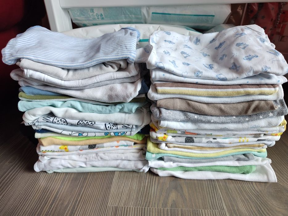 Lot Bady cu mânecă scurtă si stil maieu 0-9 luni