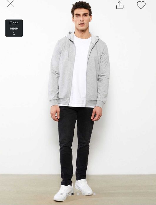 НОВ суитшърт с цип, 3ХЛ