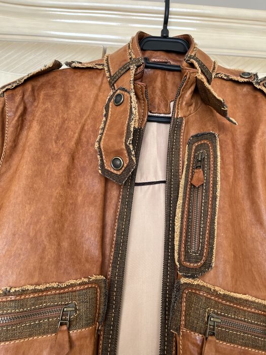 Дизайнерско мъжко кожено яке