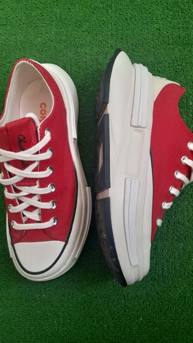 Дамски кецове Converse дебела подметка червени оригинални