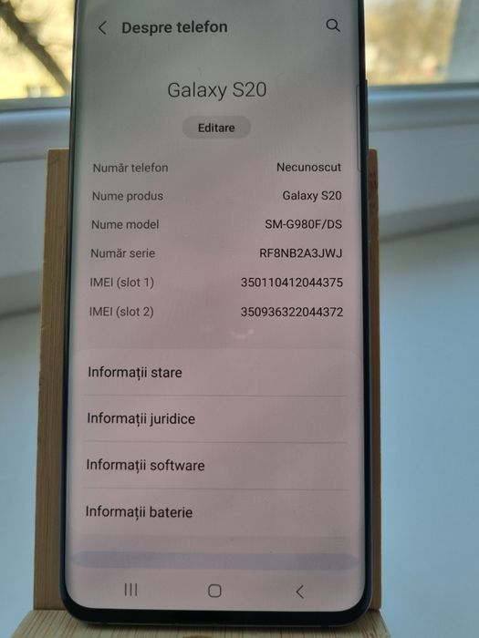 Samsung Galaxy S20 Cosmic Gray 128GB ca nou