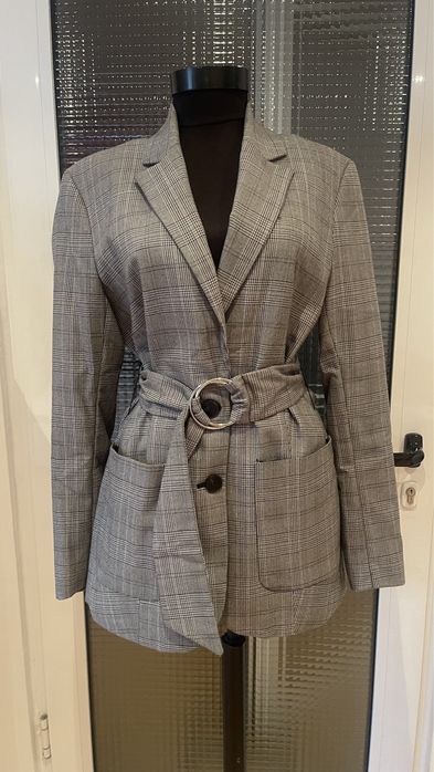 Sacou gri, office / casual ,  Bershka
