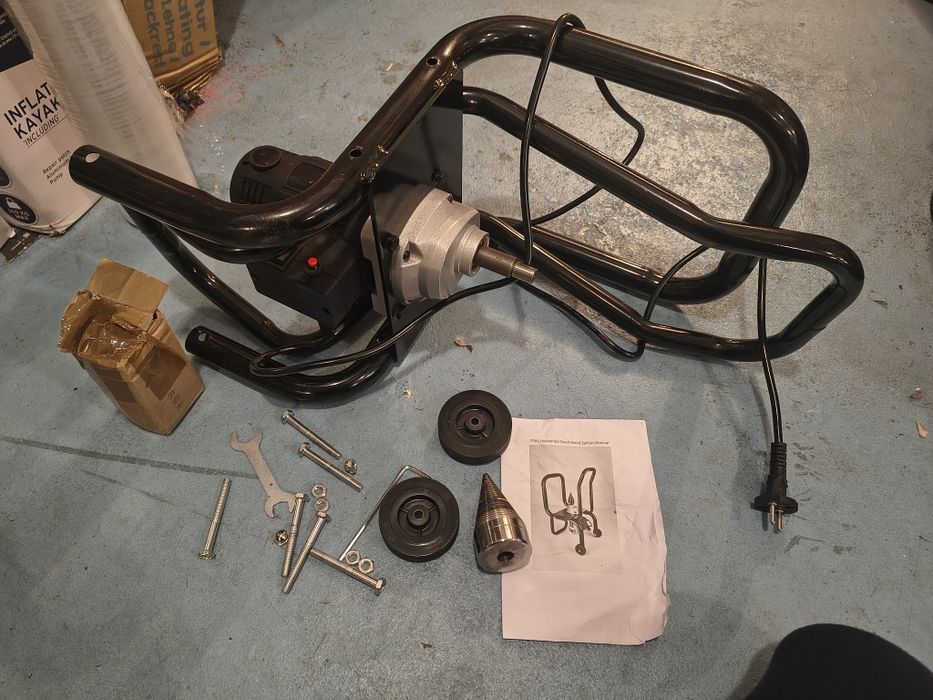 Напълно автоматична електрическа машина за цепене на дърва, 1800 W, преносима за камини