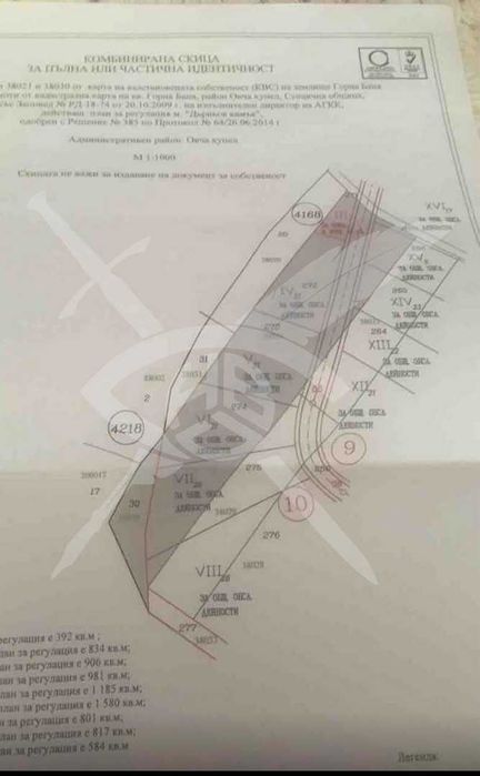 Парцел в кв. Горна баня № 18563