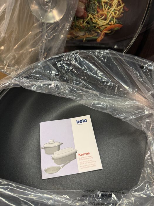 Нов УОК тиган Kela Wok Kerros 32 cm 4  литра от Германия с капак