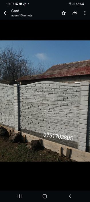 Gard beton cu montaj și trasnport