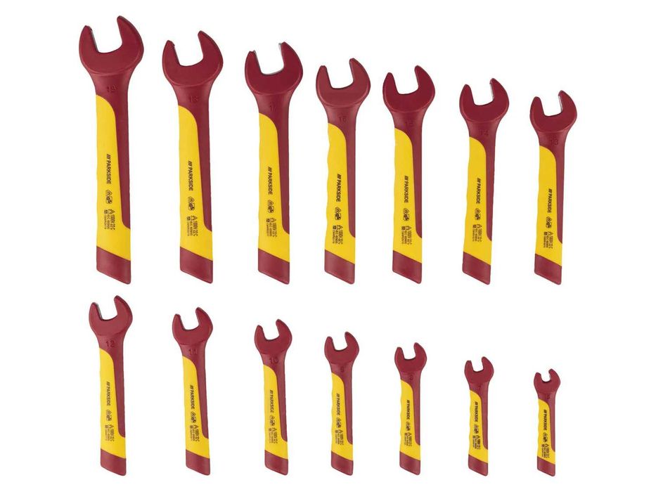 Parkside комплект единични гаечни ключове,с изолация до 1000V,20бр.