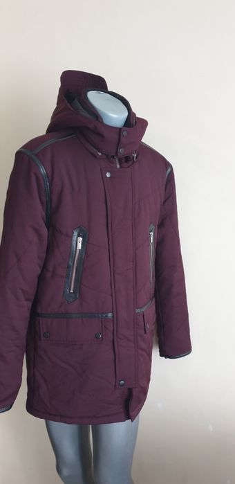 The KOOPLES Paris Wool Leather Parka / L ОРИГИНАЛ! Мъжко Зимно Яке!