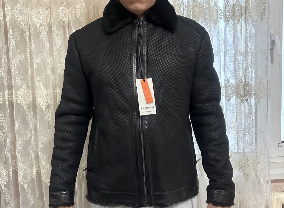 Зимняя коженая куртка Levinson