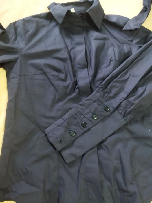 Рубашка-блузка, темно-синяя