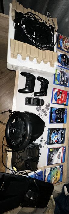 PlayStation4+Jocuri+mouse si tastatura+boxe+volan gaming