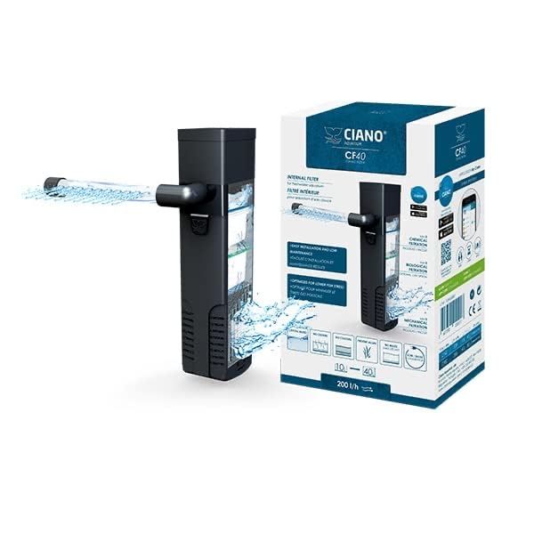 Filtru intern pentru acvariu Ciano CF40 - Debit de 200L/h.