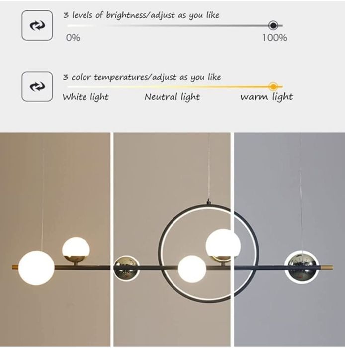Дизайнерско LED осветително тяло, висящо