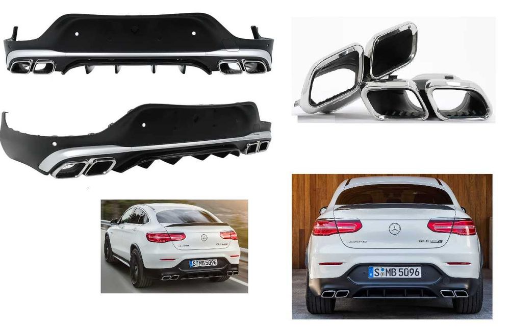 Difuzor Bara Spate+Tipsuri Amg Design Mercedes GLC CoupeC253 2015-2019