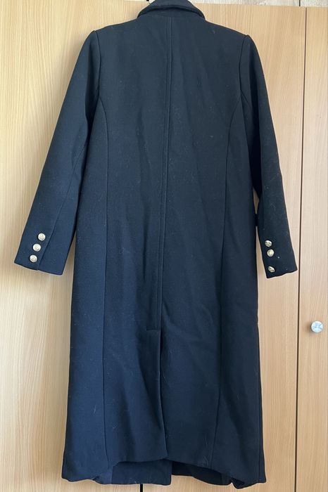 Вълнено черно палто Reserved