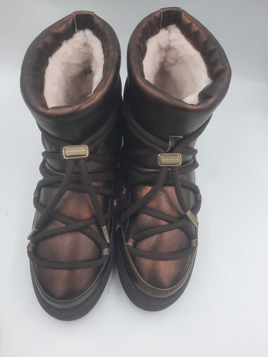 Ghete apres ski INUIKII originale noi piele si blana naturala 39