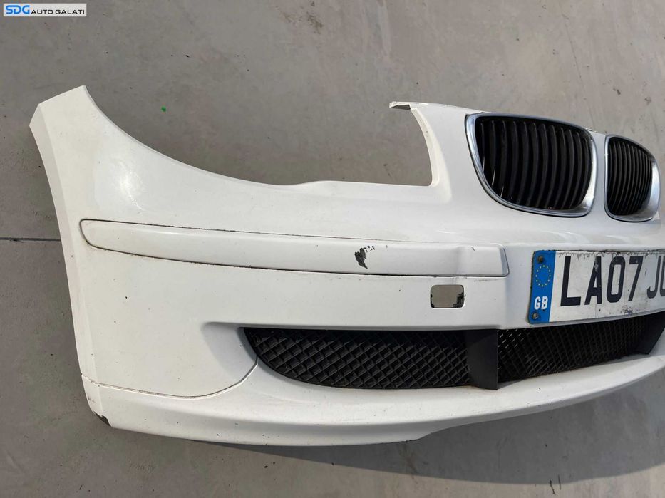 Bara Spoiler Fata Completa BMW Seria 1 E81 E87 LCI Facelift 2007 - 2011 Culoare Alpinweiss Cod 7185555 718555509 [Z0068]
