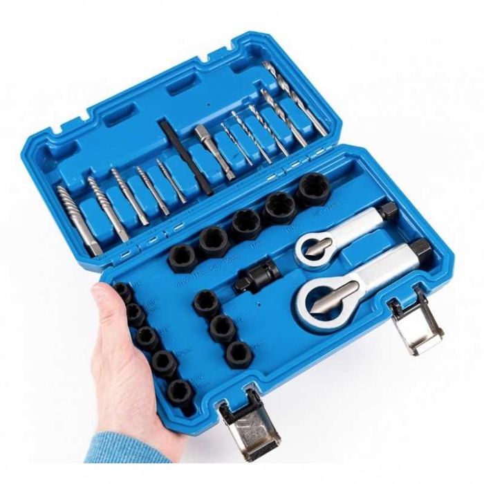 Комплект екстрактори, гайкоцеп и шпилковадачи 28 части HAWEK