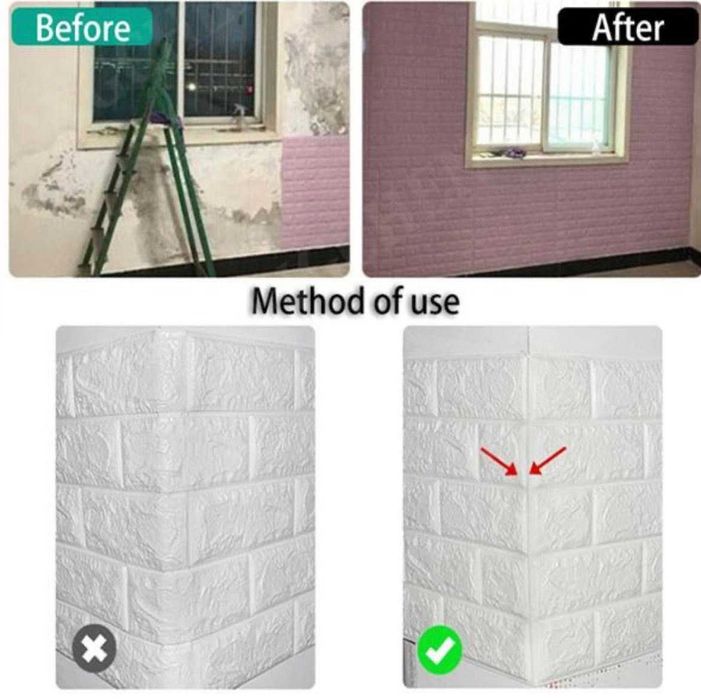 3D самозалепващи стикери тапет3 D тухли 3d тапети за стена