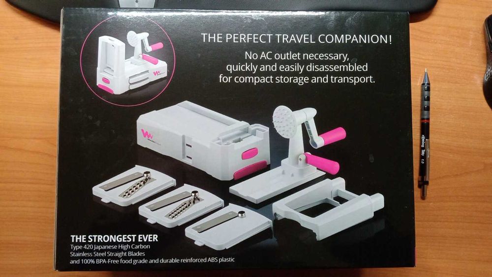 Aparat taiat legume spirala, 3 cutite diferite, nou