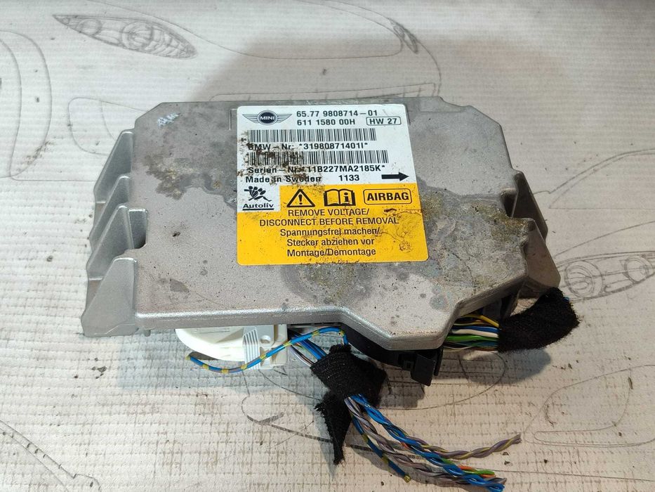 Modul electronic airbag Mini Cooper R56 2.0 Diesel Cod: 65.77 9808714-01 2011 / [2005-2014] (5F3)