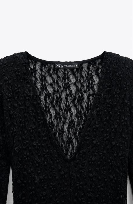 Zara S дантелено боди