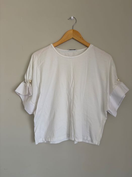 Бяла блуза Zara, M