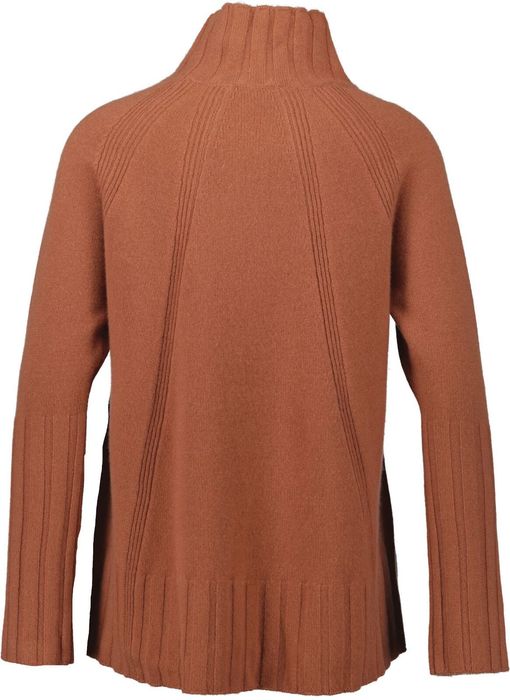 Pulover de damă din cașmir RENA MARX, maro, guler ridicat, mărimea 38