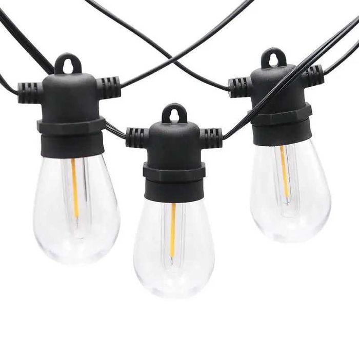 Градински гирлянд с 10 LED крушки Топло Бяла светлина