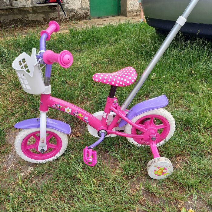 Детски велосипед с родителски контрол Мини Маус 10"