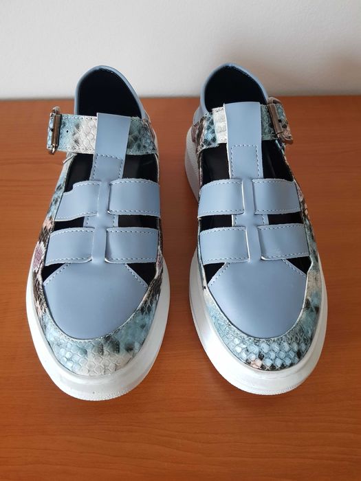 Pantofi albastri cu bareta 36 (23 cm)