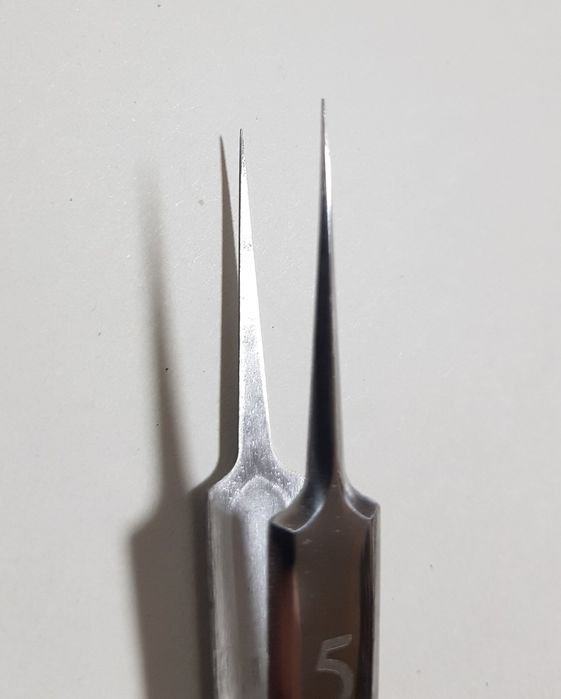 1 брой прецизни пинсети #5, козметика, неръждаема стомана, качествена
