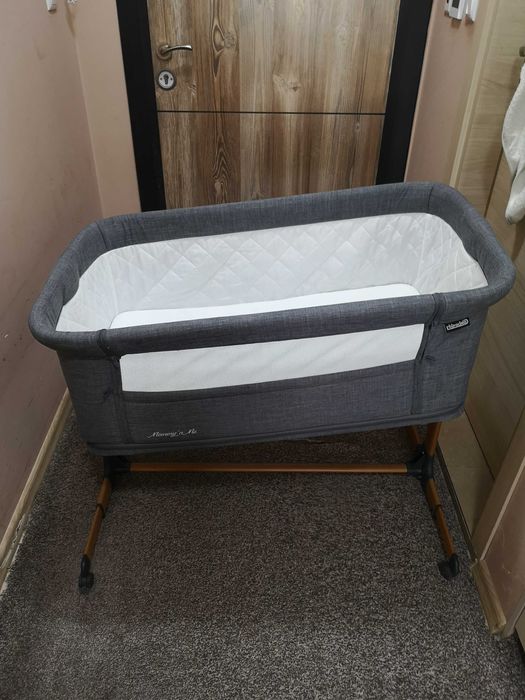 Детска кошара за спане и игра Chipolino Мама и Аз 2 в 1 (графит)