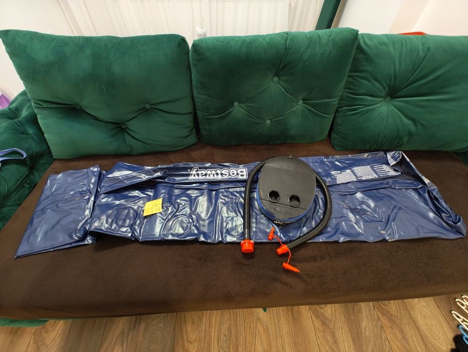 Saltea gonflabila 180 x 75 + pompă și abțibild reparare