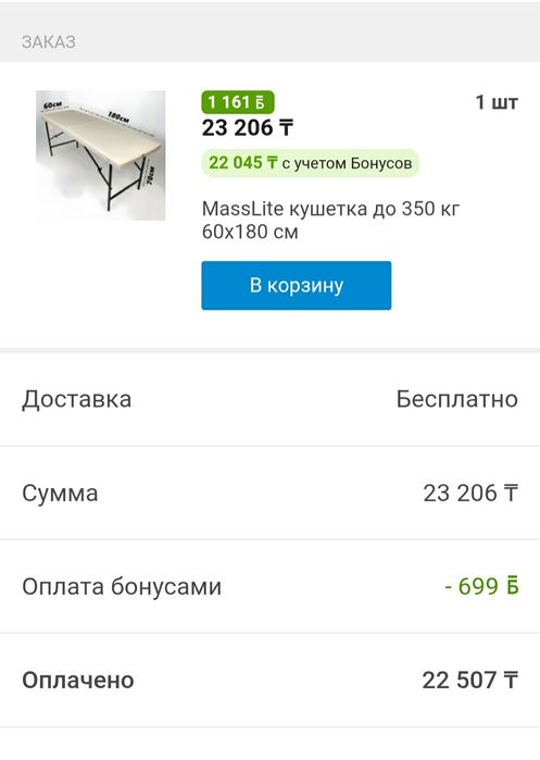 Кушетка для мастеров