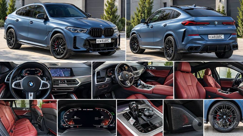 Бмв X 6 i 40 темно синий матовый