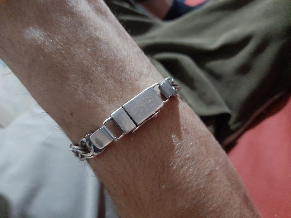 Браслет мужской серебро