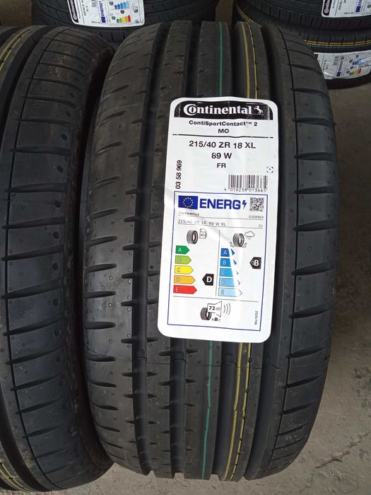 2 Нови летни гуми 215/40ZR18 Continental ContiSportContact 2 MO XL 89W