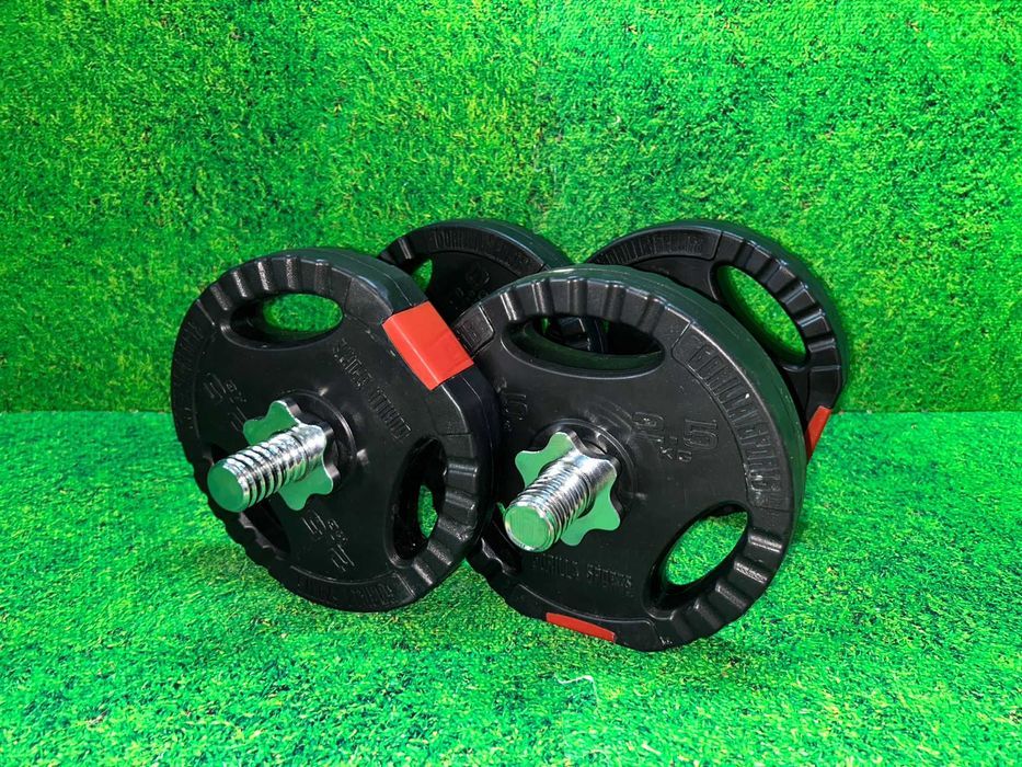 Set gantere discuri cu grip din ciment 15kg 30/31 mm