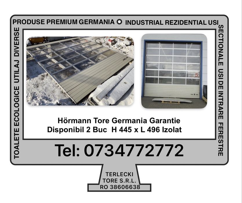 USA SECTIONALA INDUSTRIALA poarta garaj  H 495 x L 452 Hormann buc 2