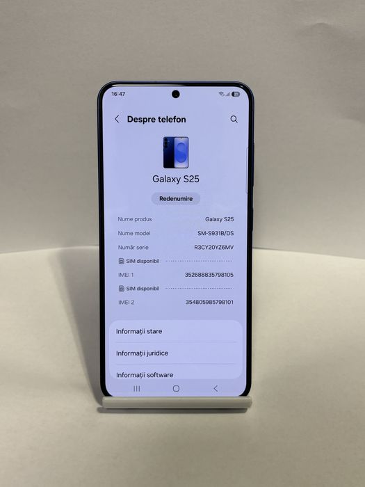 MDM vinde: Samsung S25, 128GB, BlueBlack.