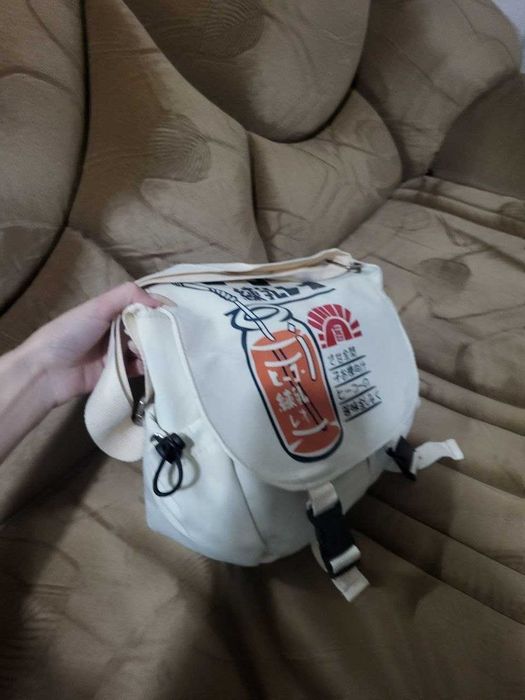 Белые сумки через плечо (2 шт), стильные