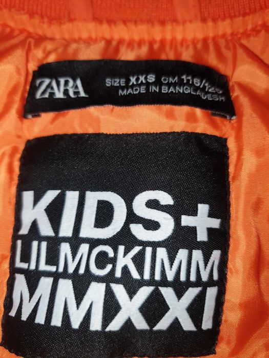 Zara - детско пролетно/преходно контрастно бомбър яке 116-128см