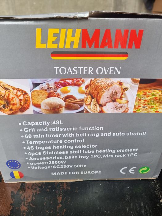 Cuptor toaster open Leihmann 48l