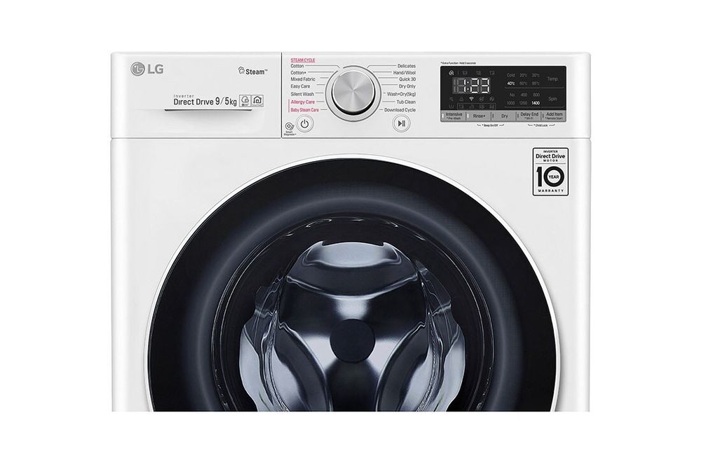 Masina de spalat rufe frontala cu uscator LG F4DN409S1, Clasa A, Steam